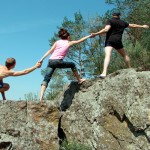 Climbing rocks